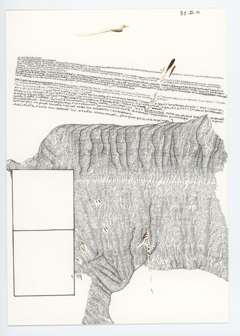 Notes (Jean-Luc Nancy) 2
Encre sur papier 
14, 8 X 21 cm
2021