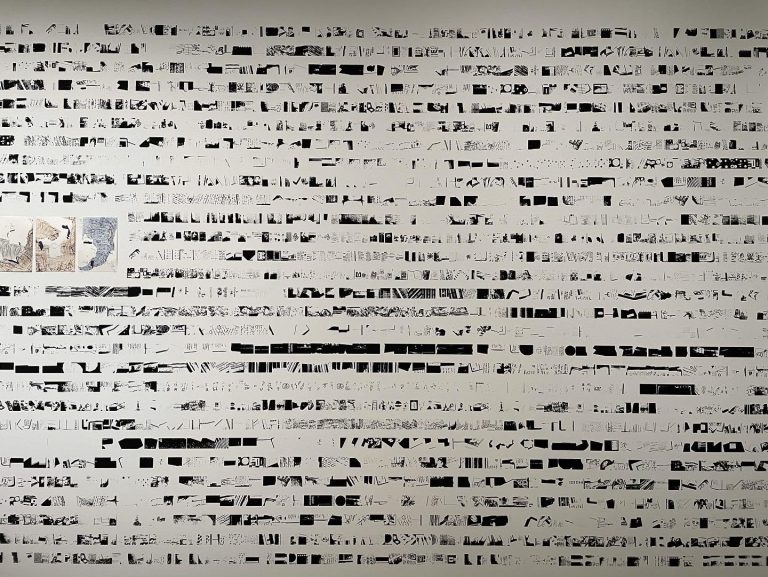 Relevés, Installation murale graphique, IMEC - exposition singuliers