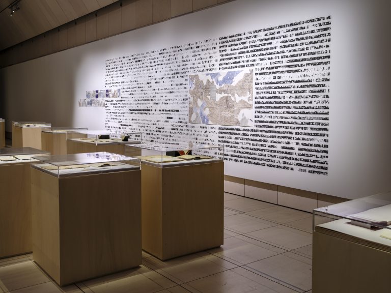 Relevés, Installation murale graphique, IMEC - exposition singuliers